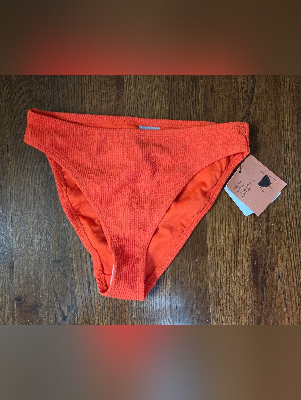 New Shade & Shore XS 0/2 Orange Bikini Swim Bottoms